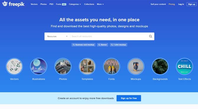 Freepik marketplace