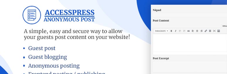 AccessPress Anonymous Post frontend wordpress