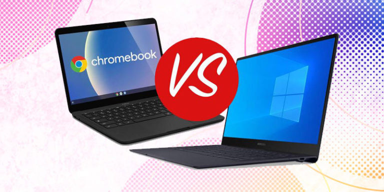 Comparison between usual laptop and chromebook