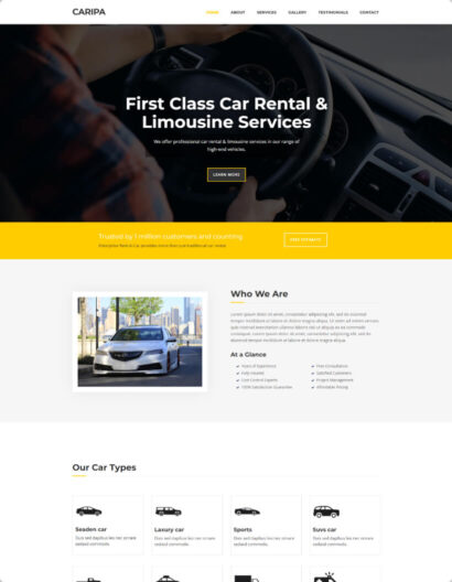 Caripa - Car Rental Website Template