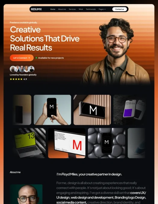 ResumX - Portfolio & Agency Website Template