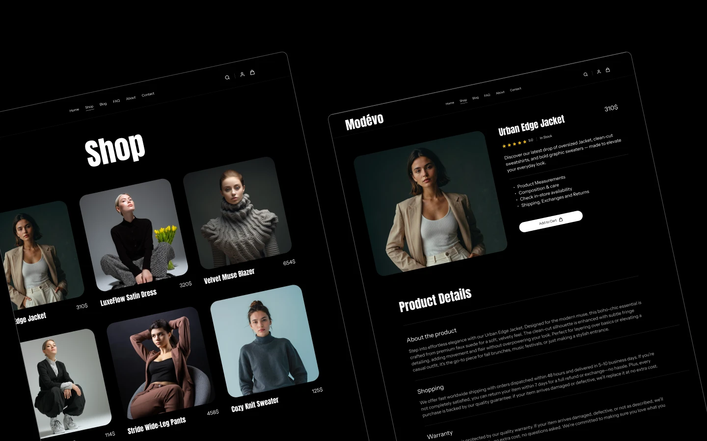 Modevo Webflow eCommerce Template