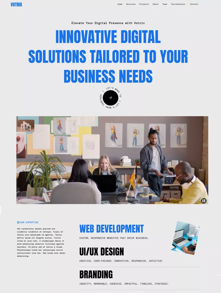 Votrix
Agency Website Template